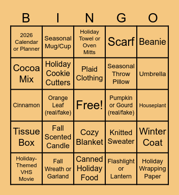 Tie-Breaker! Bingo Card