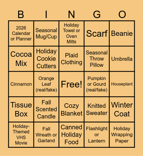 Tie-Breaker! Bingo Card