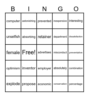 Bingo Card