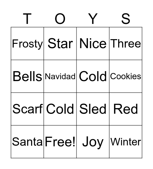 Pyramid Christmas 2016 Bingo Card