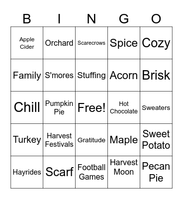 Fallingo Bingo Card