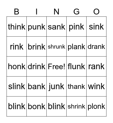 NK Welded Sounds Bingo Card