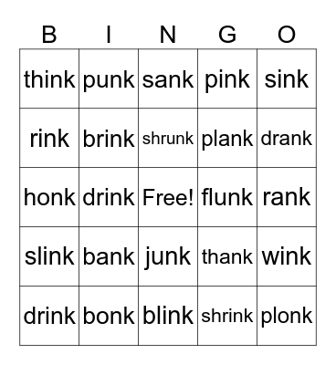 NK Welded Sounds Bingo Card
