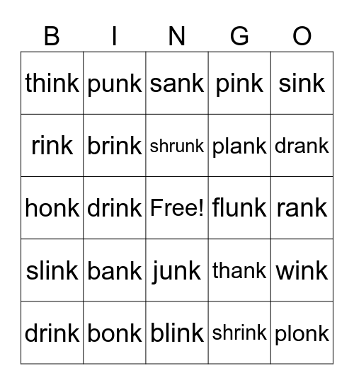 NK Welded Sounds Bingo Card