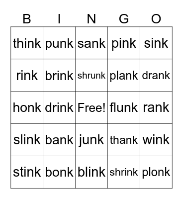 NK Welded Sounds Bingo Card