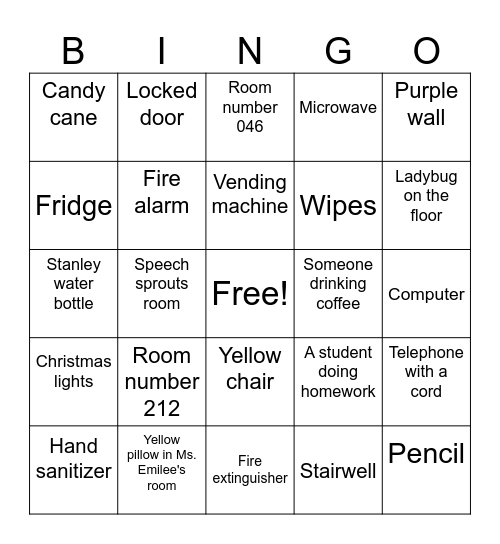 Speech Building Bingo! Bingo Card