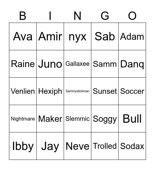 THE ELITE REMOVAL BINGO Card