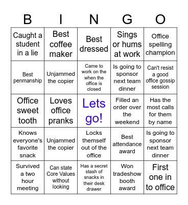 Farewell Bingo Card
