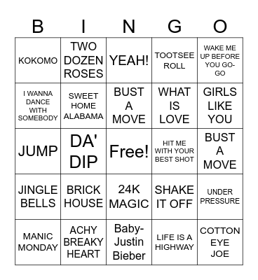 WEAVER CHRISTMAS PARTY Bingo Card