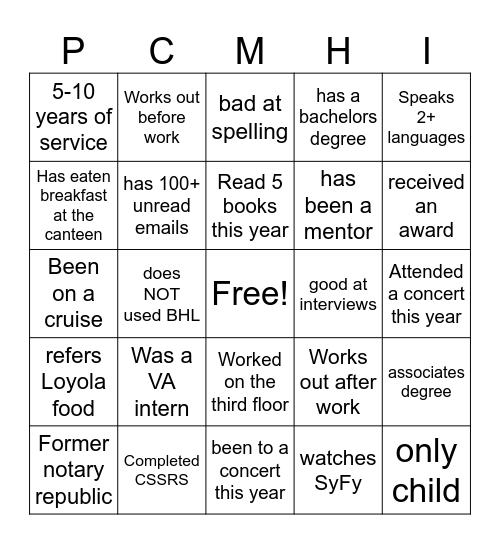 2025 Retreat Bingo Card