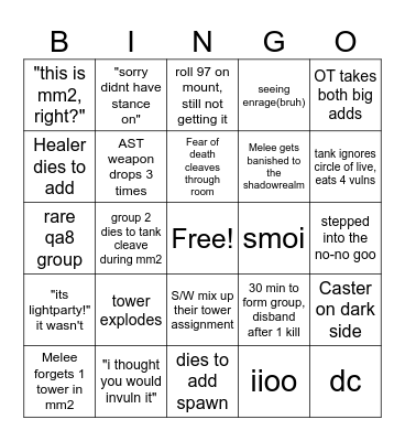 EX5 FARMING TIME!! Bingo Card