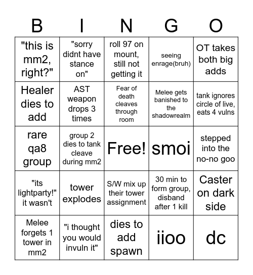 EX5 FARMING TIME!! Bingo Card