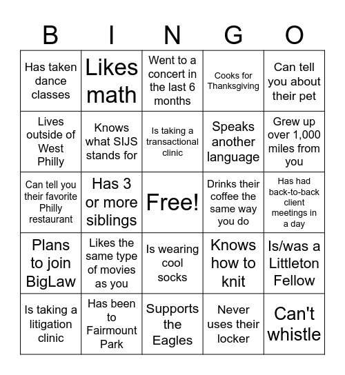 Bingo Card