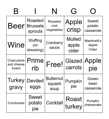 CS THANKSAGIVING BINGO Card