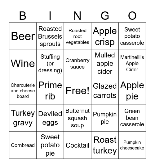 CS THANKSAGIVING BINGO Card