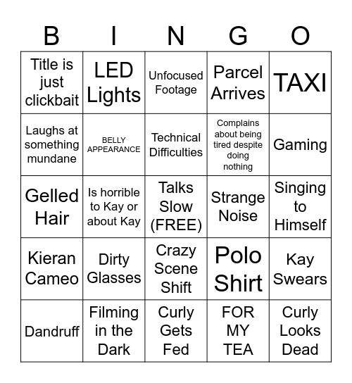 BIG LEE BINGO Card