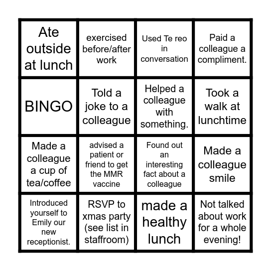 MEMC BINGO!! Bingo Card
