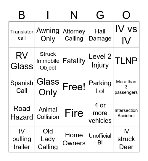 Integon Bingo Card