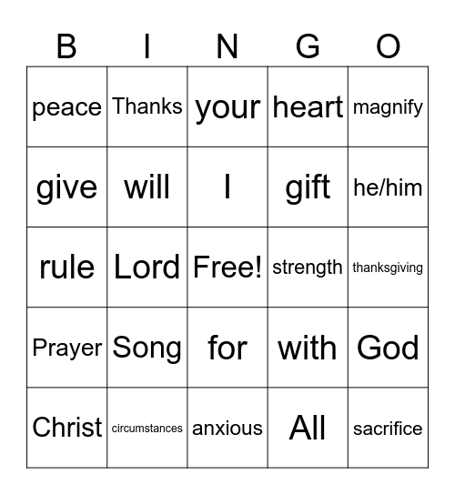 Thanksgiving Bingo! Bingo Card