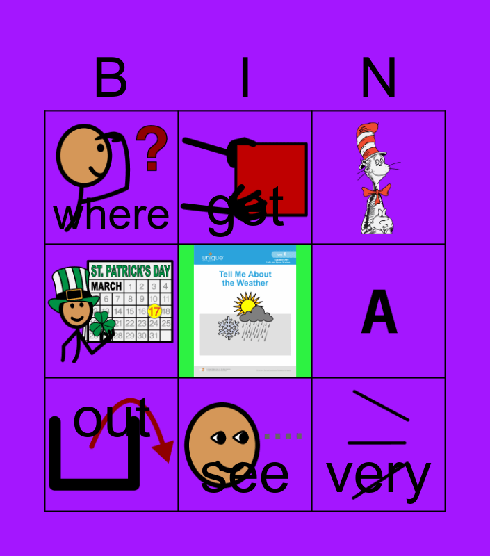 N2y ULS March Lesson 5 Bingo Card