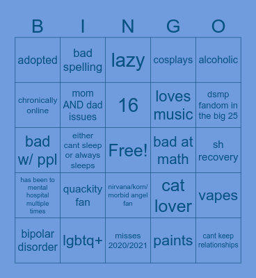 ALEX BINGO Card