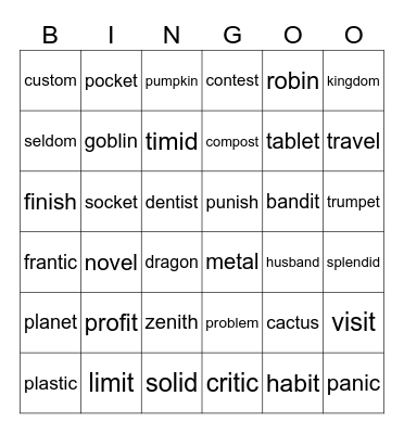 Bingo Card
