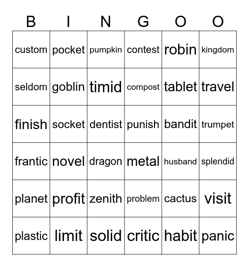 Bingo Card