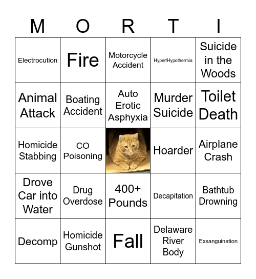 Scene Bingo Card