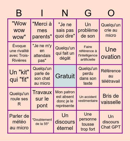 Grand Gala CCICQ Bingo 2025 Bingo Card