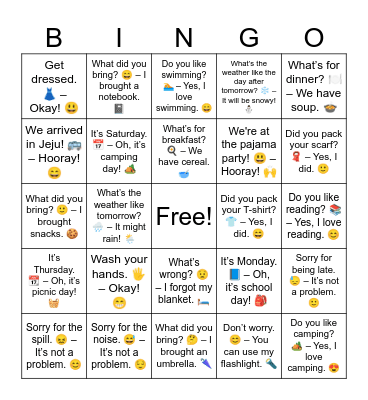 B5 L10 Review Bingo Card