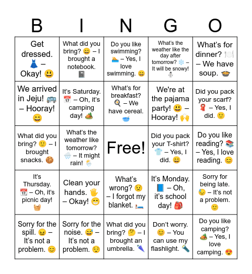 B5 L10 Review Bingo Card
