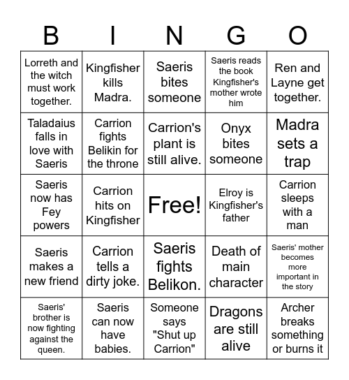 BRIMSTONE Bingo Card
