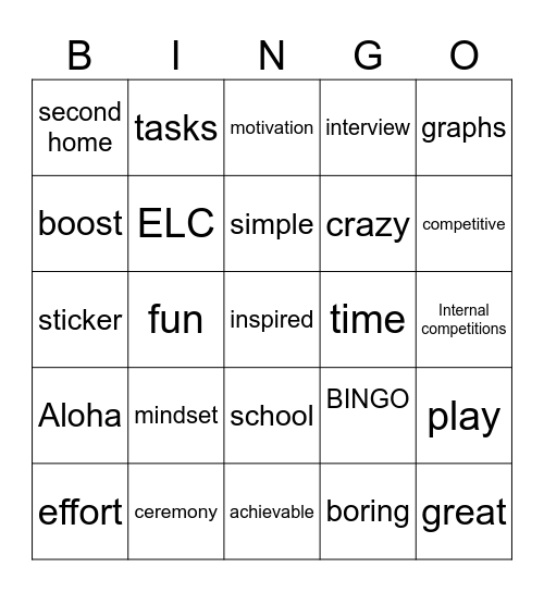 Shine_Shyne Bingo Challenge Bingo Card