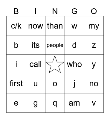 Most Common Words List 6 Bingo Card