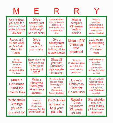 ALSC BRING KINDNESS & CHEER BINGO Card