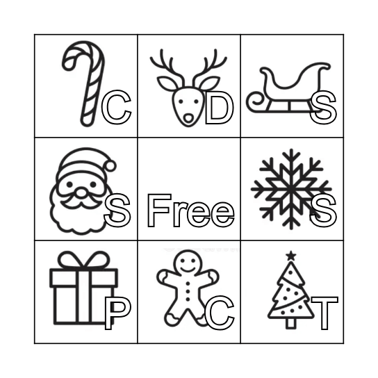 クリスマスビンゴ Bingo Card