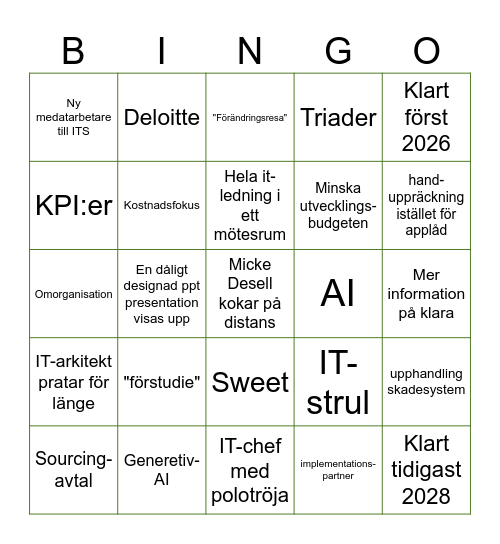 IT-INFO bingo Card