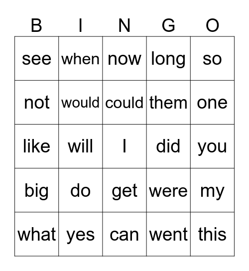 Week 5+6+7 Bingo Card