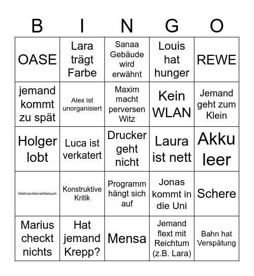Bingi #2 Bingo Card