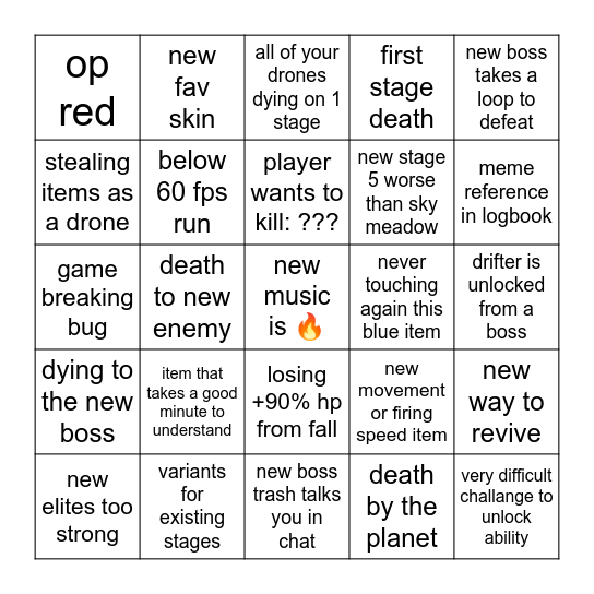 Alloyed Collective Bingo Card