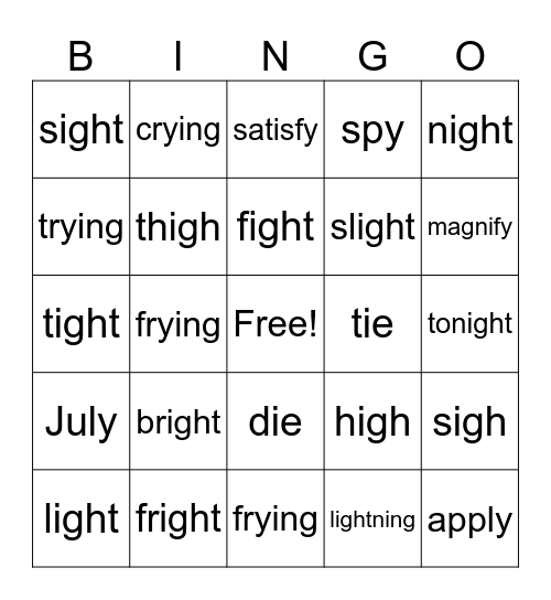 Bingo Card