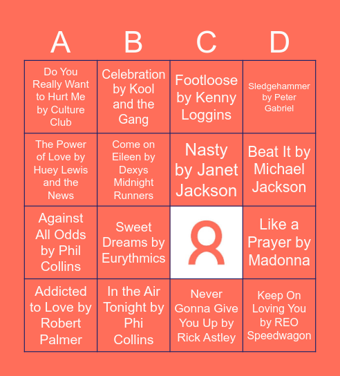 tamigo music bingo Card