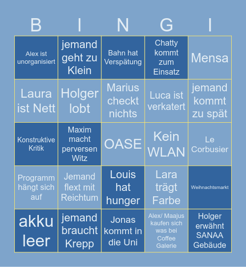 #3 Bingo Card