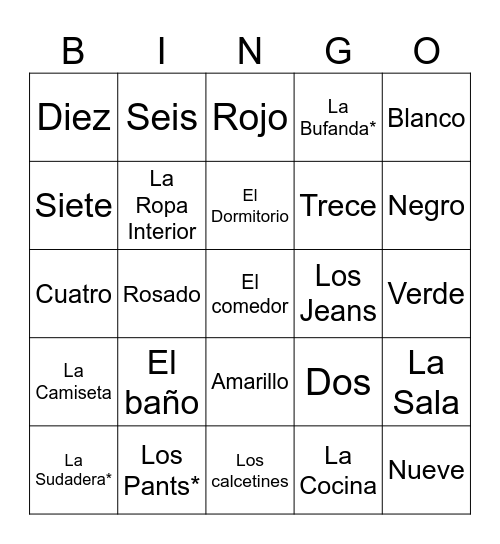 Moving In / Shopping With the Boys Bingo Card