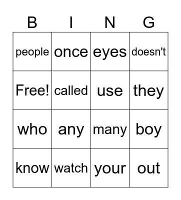 Get Ready to Read Bingo Card