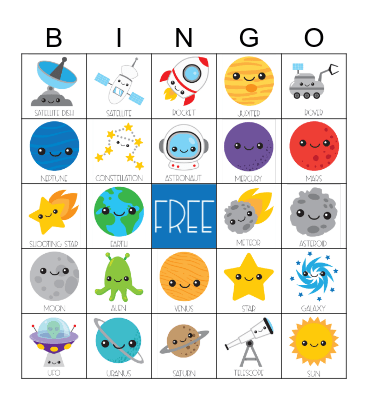 Outer Space Bingo Card