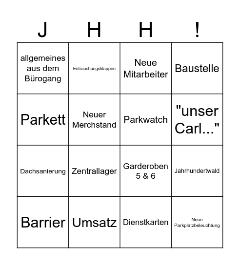 Jahrhundert-Bingo Card