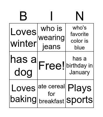 Find someone who ... Bingo Card