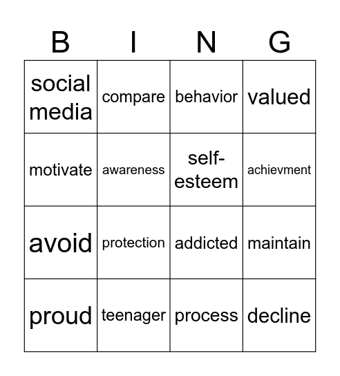 The Comparison Trap Bingo Card