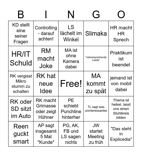 Be Ingo Bingo Card